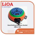 LiOA Hand-Rolling Extension Socket 5M (1 switch, 3 outlets). 