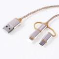 Mobile phpne charging cable 3 in 1 (Mobile Phone Charging cable three-in-one data cable suitable for Apple Android type-c mobile phone fast charge one drag three nylon braided cable charging cable). 