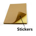Light/Dark Brown Selft-Adhesive Kraft Paper Label A4 Sticker | 20 sheets |  Laser, Inkjet, Copier A4 Printable Labels Sticker. 