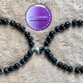 Caring Heart's Valentines Day Special: Black Couple Bracelet with Magnetic Heart. 
