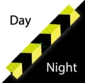 Vehicle Night Reflective Safety Warning Tape Sticker in Lime Green Black Arrow Reflection for Car Truck and Bus 100cm (3 feet). 