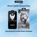WK--KINGKONG 4D CURVED TEMPERED GLASS SCREEN PROTECTOR(IPH 12 PRO/IPH 12 MAX)(6.1"), Screen Protector, Screen Guard, Tempered Glass. 