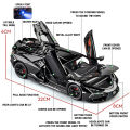 (Preorder) LEO 1:24 Revuelto Supercar Model Car Dice Metal Toy Vehicle Die Cast for Boys Children Simulation Sound Light Effect Gift Hobby Collection ကလေးကစားစရာအရုပ်. 