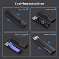 M.2 NVME NGFF External SSD Case NGFF SATA Solid State Drive Enclosure USB3.1 Type C Mobile M2 SSD Box Gen2 10Gbps. 