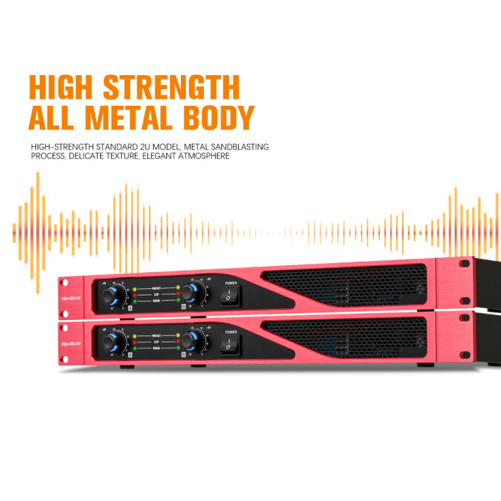 (Preorder)Newbaxs%20XM-200%20professional%20amplifier%20550W%20*%202%20numbers%20pure%20home%20level%20small%201U%20slim%20amplifier%20-%20Image%202