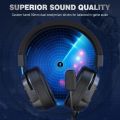 ONIKUMA K3 Stereo Gaming Headset Over-Ear Headphones with Mic, Soft Breathing Earmuffs, LED Light, Mute &Volume Control. 