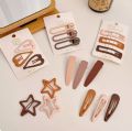 ( Sweet Girl ) INS Korea Cute girl hair clip hairpin set Nude color 3 pieces. 