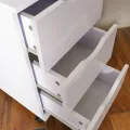 (Preorder) Ctrend 3-drawer wooden cabinet with wheels GR-011 white. 