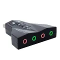 7.1 external independent USB sound card for the game users to bring a new experience.The virtual USB 7.1 channel sound adapter. 