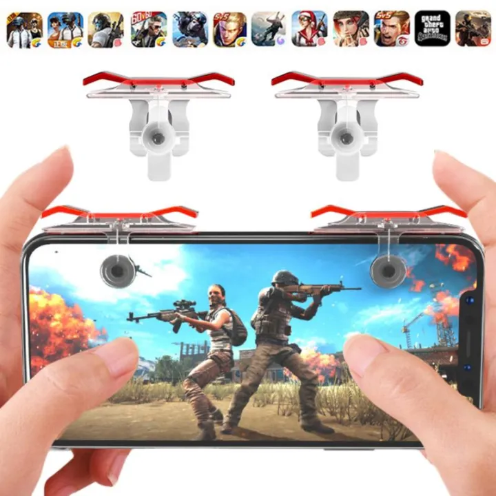 2 pcs E9 Fire Button Game Controller Shooter Trigger