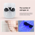 CkeyiN LED Facial Mask USB Plug-in 3 LED Photon Skin Rejuvenation 32 LED lights mask Anti Acne Therapy Whitening Beauty Skin Tool MR593. 