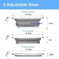 Collapsible Cutting Board/Chopping Board with Foldable Drain Basket/Space Saving 3 in 1 Multifunction Storage Basket (First Place). 