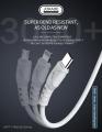 JOKDE JA-011 Three-in-one Intelligent 3A Charging cable 1M. 