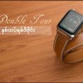 Double loop Leather strap for apple watch. 