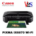 (Preorder) Printer (Printer) Canon Pixma IX6870 WIFI Inkjet Wide-Format A3 with 1 set of genuine ink, 1 year warranty. 