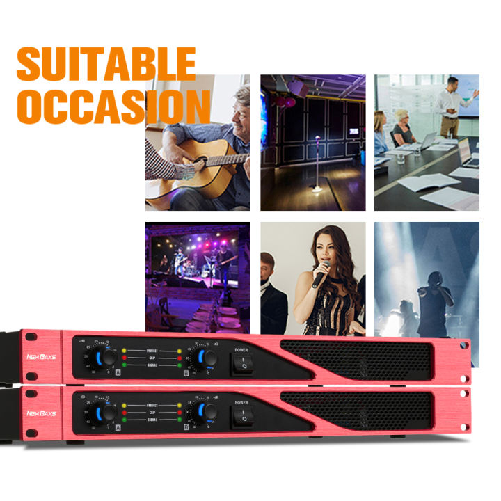 (Preorder)Newbaxs%20XM-200%20professional%20amplifier%20550W%20*%202%20numbers%20pure%20home%20level%20small%201U%20slim%20amplifier%20-%20Image%206