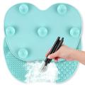 Silicon Makeup Brush Cleaning Mat Makeup Brush Cleaner Pad Cosmetic Brush Cleaning Mat Portable Washing Tool Scrubber with Suction Cup. 
