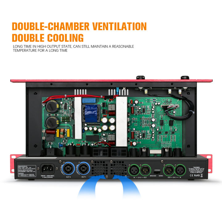 (Preorder)Newbaxs%20XM-200%20professional%20amplifier%20550W%20*%202%20numbers%20pure%20home%20level%20small%201U%20slim%20amplifier%20-%20Image%204