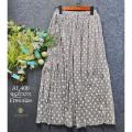ချည်သားစကပ်အရှည် Cotton Spot Skirt Exquisite Elegance Embrace Style Enchanting. 