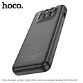 Hoco J114 Charger power bank with cable and digital display(10000mAh). 