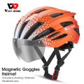 (Preorder)Motorcycle Helmet with Goggles High Quality Lightweight Mountain Bike Helmet Magnetic Goggles Helmet Shockproof Windproof Dustproof  စက်ဘီးစီးဦးထုပ်. 