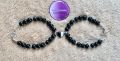 Caring Heart's Valentines Day Special: Black Couple Bracelet with Magnetic Heart. 