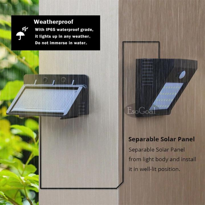 EsoGoal%20Outdoor%20Lighting%20Sensor%20Solar%20Wall%20light%2030%20LED%20Solar%20Lights%20with%20Separable%20Solar%20Panel%20Waterproof%20Solar%20Powered%20Motion%20Sensor%20Light%20Wireless%20Security%20Lights%20Outside%20Wall%20Lamp%20for%20Driveway%20Patio%20Garden%20Path%20-%20Image%208