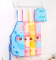 Cute Kids Chef Apron Sets Child Cooking Painting Waterproof Children Gowns. 