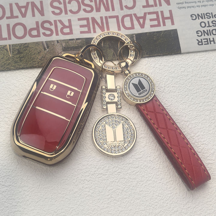 (Preorder)Car%20remote%20key%20case%20For%20ISUZU%20MU-7%20D-MAX%20X-Series%20Mu-X%20Keychain%20Folding%20key%20case%20Isuzu%20-%20Image%203