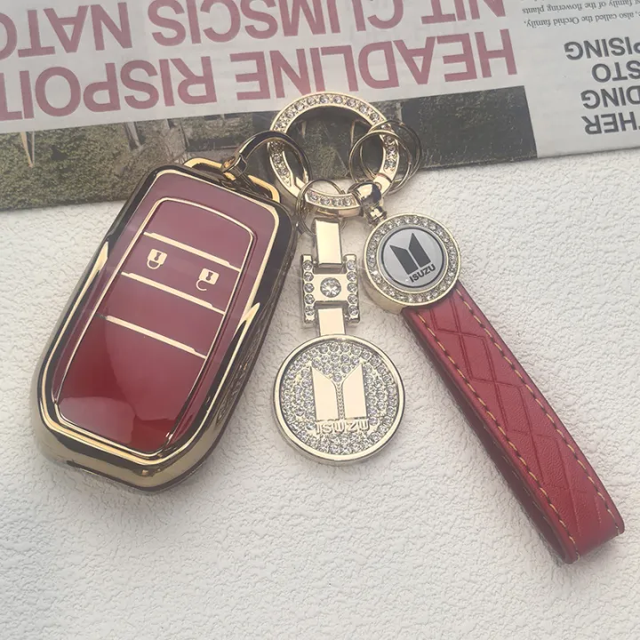 (Preorder)Car%20remote%20key%20case%20For%20ISUZU%20MU-7%20D-MAX%20X-Series%20Mu-X%20Keychain%20Folding%20key%20case%20Isuzu%20-%20Image%203