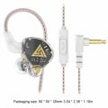 QKZ AKX IEM Monitor Level Headphone Transparent In-Ear Wired Earbuds With Mic HiFi Bass Stereo Music Earphone AUX 3.5MM. 