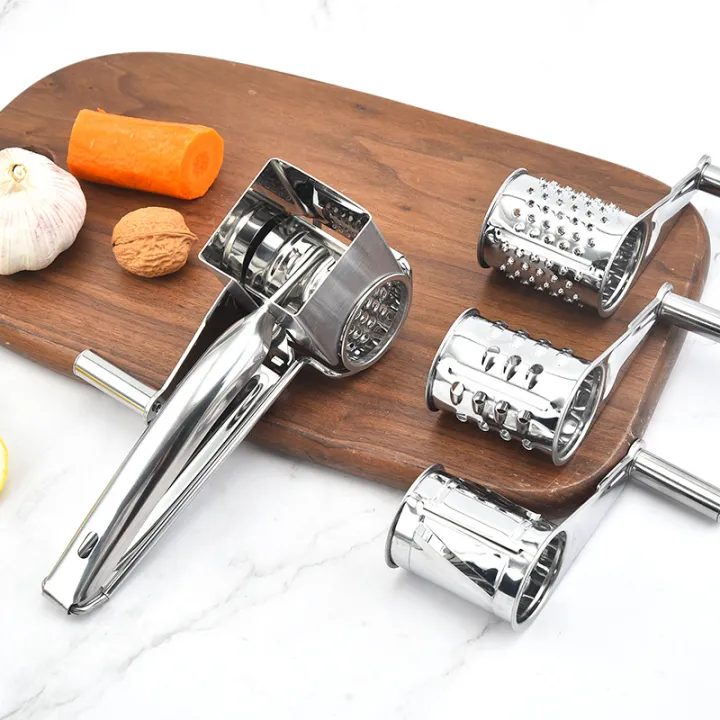 Rotary%20Cheese%20Grater%20Cheese%20Cutter%20Slicer%20Shredder%20with%204%20Interchanging%20Rotary%20Sharp%20Cylinders%20Stainless%20Steel%20Drum%20Slicer%20-%20Image%209