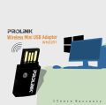 Prolink Wireless N Mini USB Adapter 300Mbps WEP WPA2 WPS WMM for Laptop Desktop. 