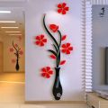 နံရံကပ် အလှဆင် 3D Stickers Vase Creative Design Acrylic Wall Stickers For your home. 
