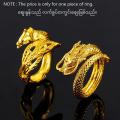 iBis_ Dragon Phoenix Couple Wedding Ring (Adjustable). 