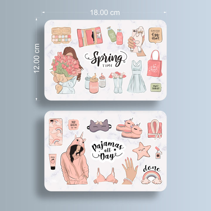 Spring%20time,%20Pajamas%20all%20Day,%20Cute%20Teenage%20Girl%20Sticker%20Sheet%20-%202%20Stickers%20Sheet%20%20Kiss%20Cut%20Stickers%20for%20Planners%20%20Journals%20and%20Scrapbooking%20%20Laptop%20Sticker%20%20Car%20Sticker%20%20Phone%20Sticker%20%20Waterbottle%20Sticker%20%20Wall%20Sticker%20%20Waterproof%20Sticker%20-%20Image%205