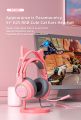 SY-G25 Wired Headphone RGB Lighting Omni-directional Mic Over-Ear Computer Headphone with Cute Cat Ear for E-sport. 