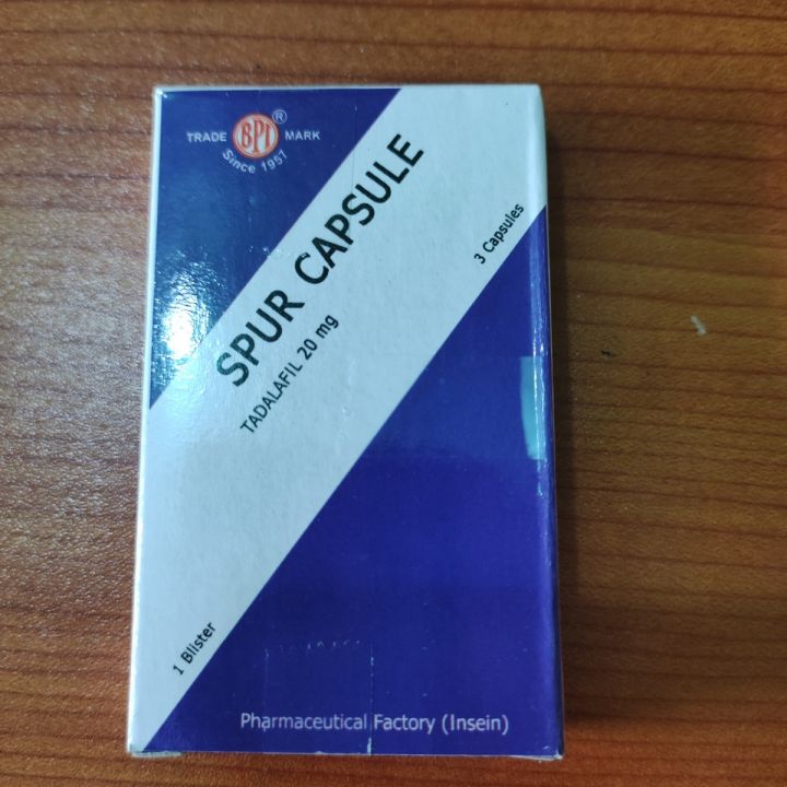Spur Capsule , BPI Spur , အမျိုးသားများ ပန်းသေပန်းညှိုးခြင်းအတွက် သောက်ရန်ဆေး , Tadalafil 20mg ပါဝင်