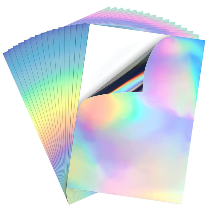 Inkjet%20Waterproof%20Vinyl%20Sticker%20%7C%20Rainbow%20Holographic%20Laser%20Pattern%20%7C%20White%20Matte%20%7C%20Comparable%20to%20Vinyl%20Inkjet%20%7C%20A4%20Size%20Full%20Sheet%20Label%20%7C%20Inkjet%20Printers%20-%20Image%203