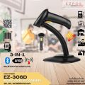 EZ-306D 3 in 1 Bluetooth + Wireless + USB Barcode Scanner. 