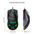 Tech Infinite Ice Armor GT-660 Gaming USB Gaming Mouse, Honeycomb Hollow Design Ergonomic Wired Mouse with Backlight, up to 6400 DPI, RGB Gaming Mouse for Mac, Laptop, Computer, (Black). 