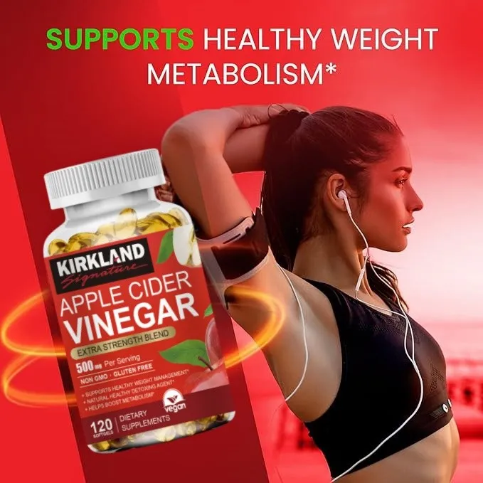 (Preorder)KIRKLAND%20Apple%20Cider%20%20Vinegar%20Capsules%20for%20Metabolism,%20Detoxification%20and%20Weight%20Loss%20for%20Beauty%20Apple%20Cider%20Vinegar%20500%20mg%20-%20Image%202