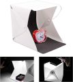 Action Pro Portable Mini Photo Studio 23 x 23cm Led Lighting Studio Box, Foldable Light Box with White , Grey and Black Drop. 