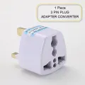 Universal Travel Adapter Convertor, AU/EU/USA to UK 3 Pin Plug AC Power Adaptor, 1 Piece. 
