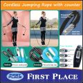 Jump Rope Multifunctional Exercise Skipping Rope with Calorie Counter, Adjustable Length, Wireless Jumping Rope(First Place). 