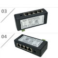 POE Injector 4 Ports POE Splitter 12V- 48V for CCTV Network POE Camera Power Supply Switch Over Ethernet IEEE802.3af. 