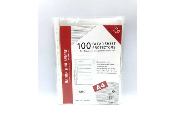 Sheet%20Protector%20A4%20Thin%20(100pac)%20-%20Image%202