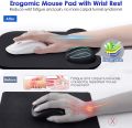 Mousepad - High Quality Large Smooth Memory Foam Ergonomic Mouse Pad Wrist Rest Support with Nonslip Base for Laptop, Computer, Gaming & Office. 