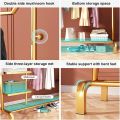 U-Shape Heavy Duty Metal Clothes Rack with Shelves - 150x45x150cm. 