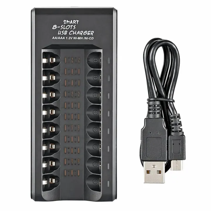8%20Slots%20Electric%20Battery%20Charger%20Intelligent%20Fast%20Led%20Indicator%20Usb%20Charger%20For%20Aa/aaa%20Ni-mh/ni-cd%20Rechargeable%20Battery%20-%20Image%207